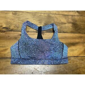 Lululemon Fast Lane Bra Strive Mermaid Galaxy Blue Size 6